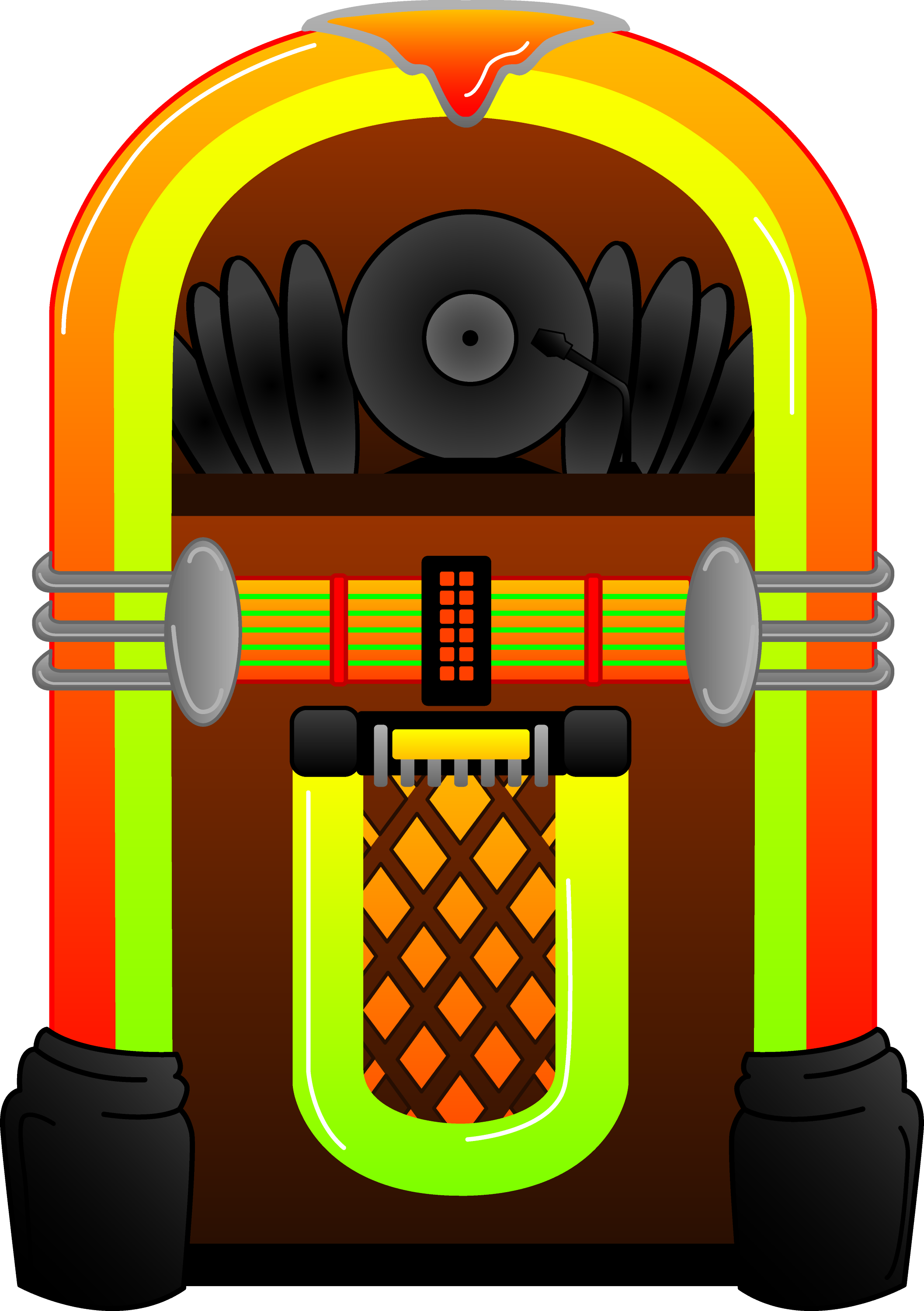 Colorful Jukebox Design Free  Clip Art 