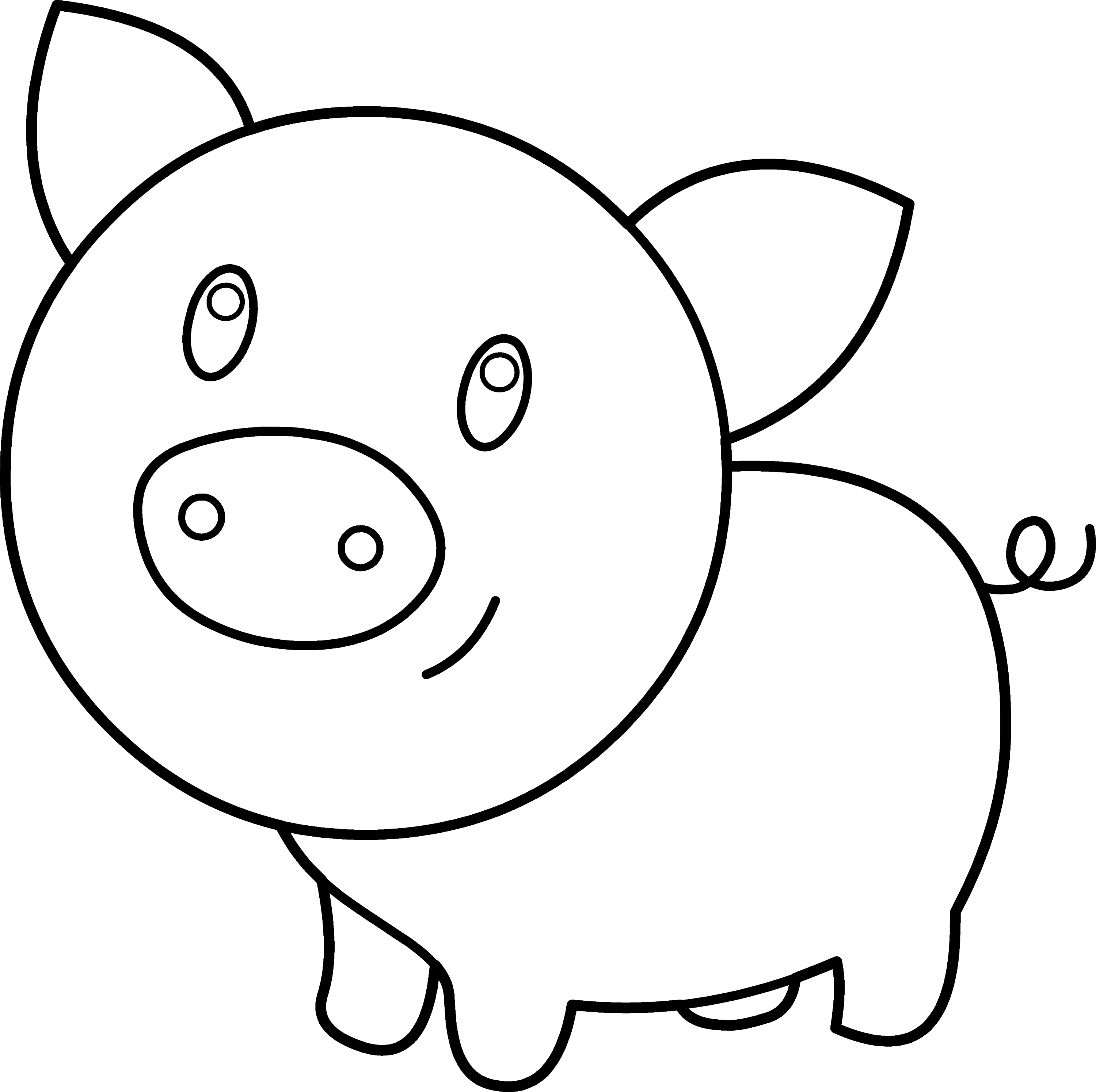 Pig Outline Clipart At Tanpaisleighblog Blog