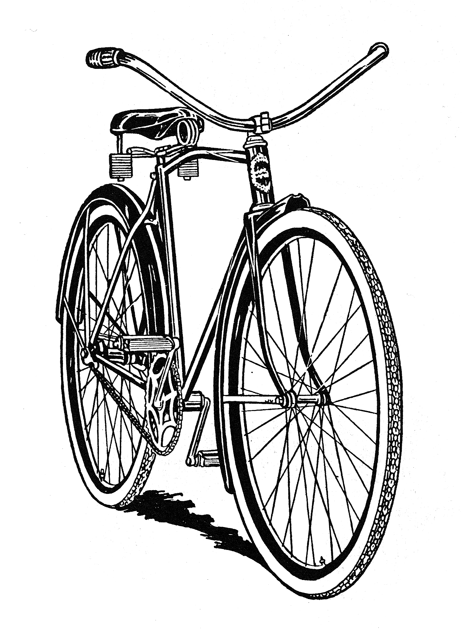 Public Domain Bicycle 2 - Free Clip Art