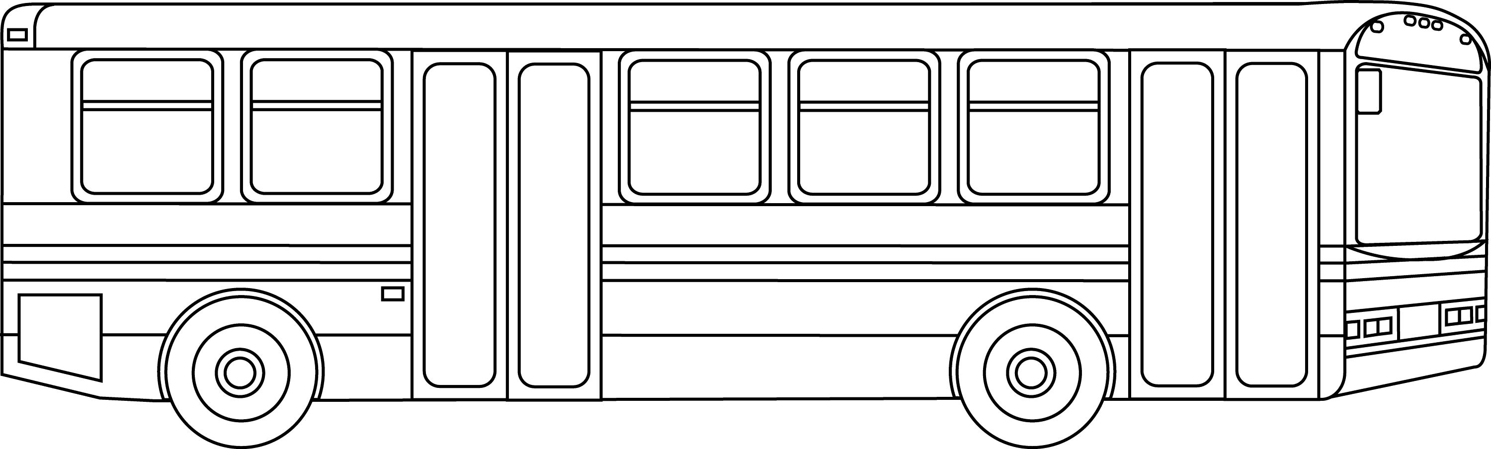 Public Transportation Bus Outline Free Clip Art