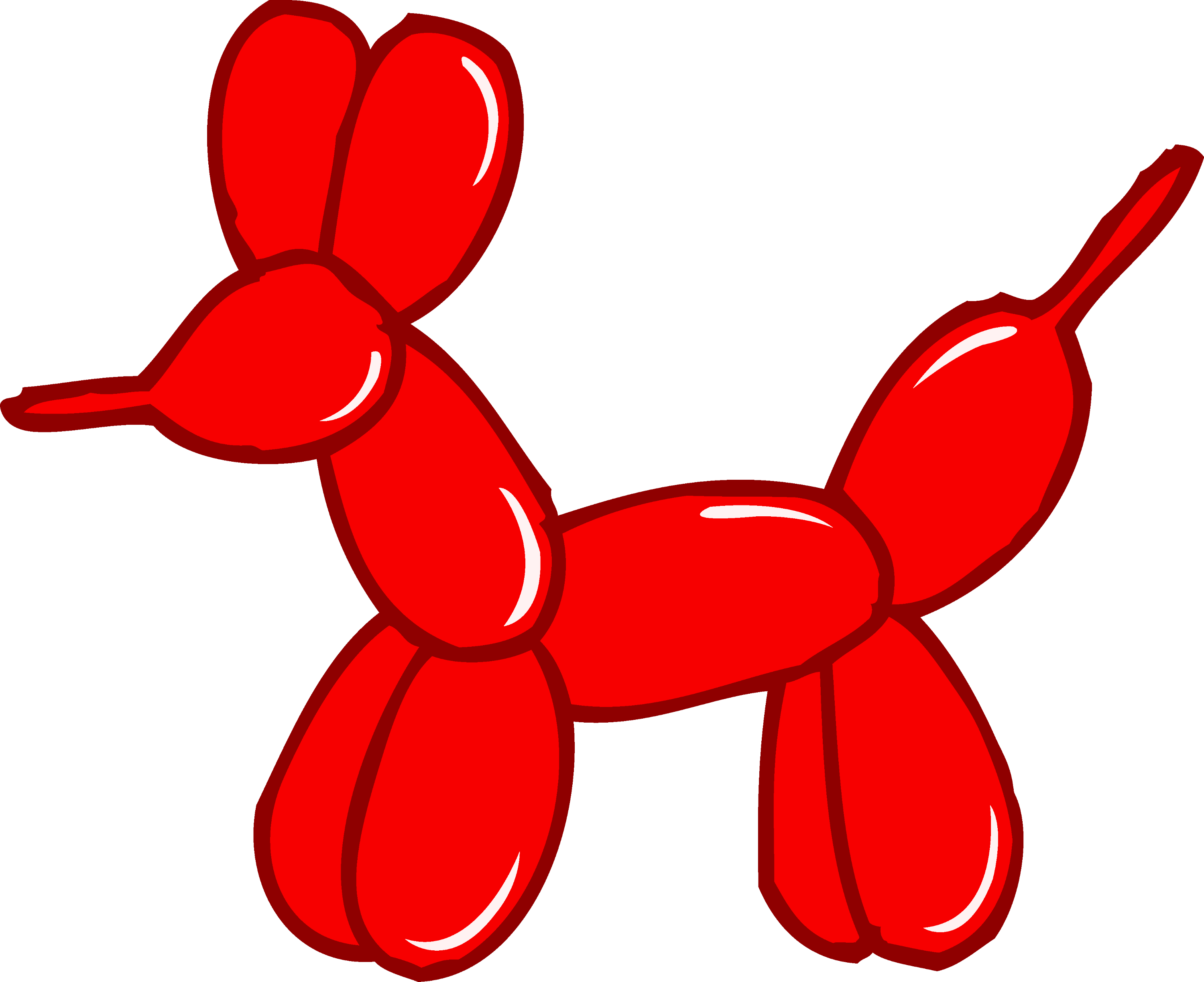 Download Cute Red Balloon Animal - Free Clip Art