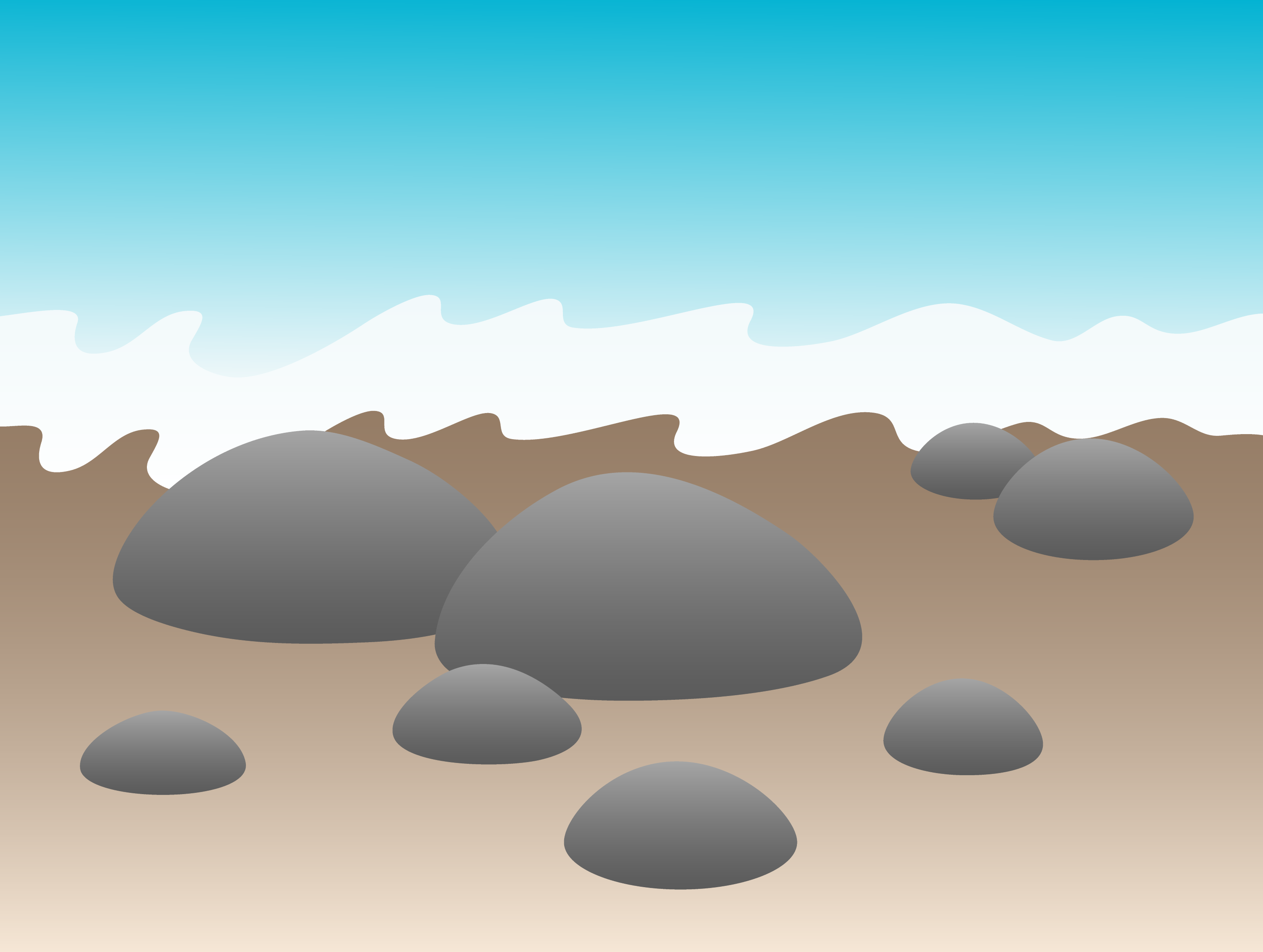 Smooth Stones by the Seashore - Free Clip Art