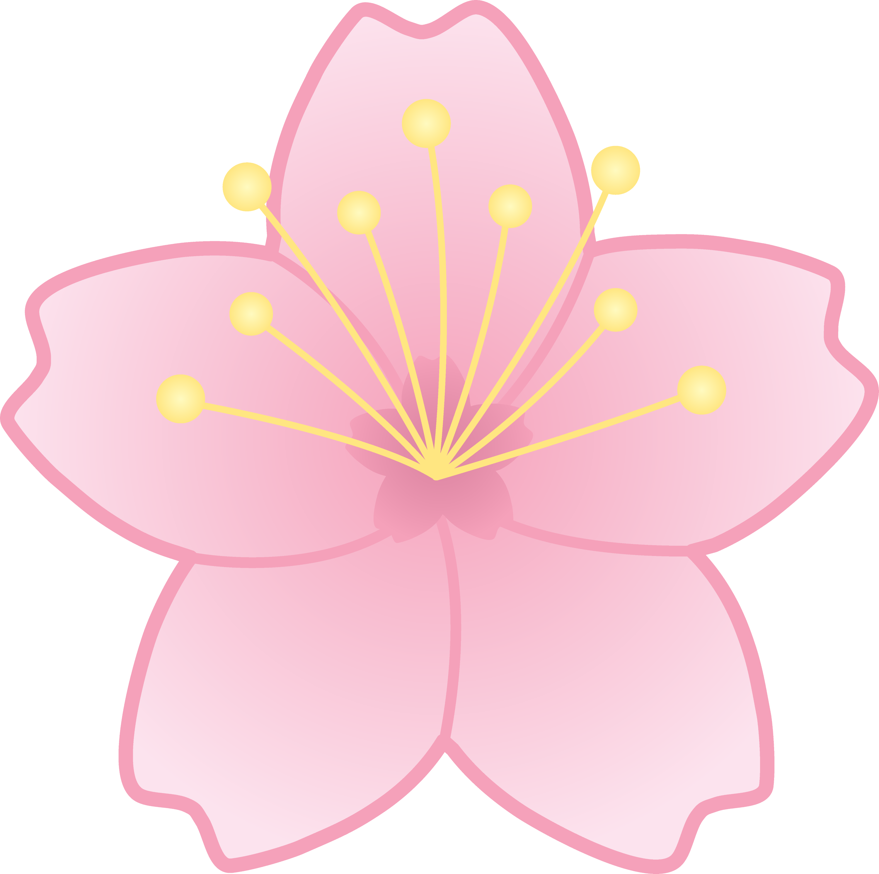 Pink Cherry Blossom Flower - Free Clip Art