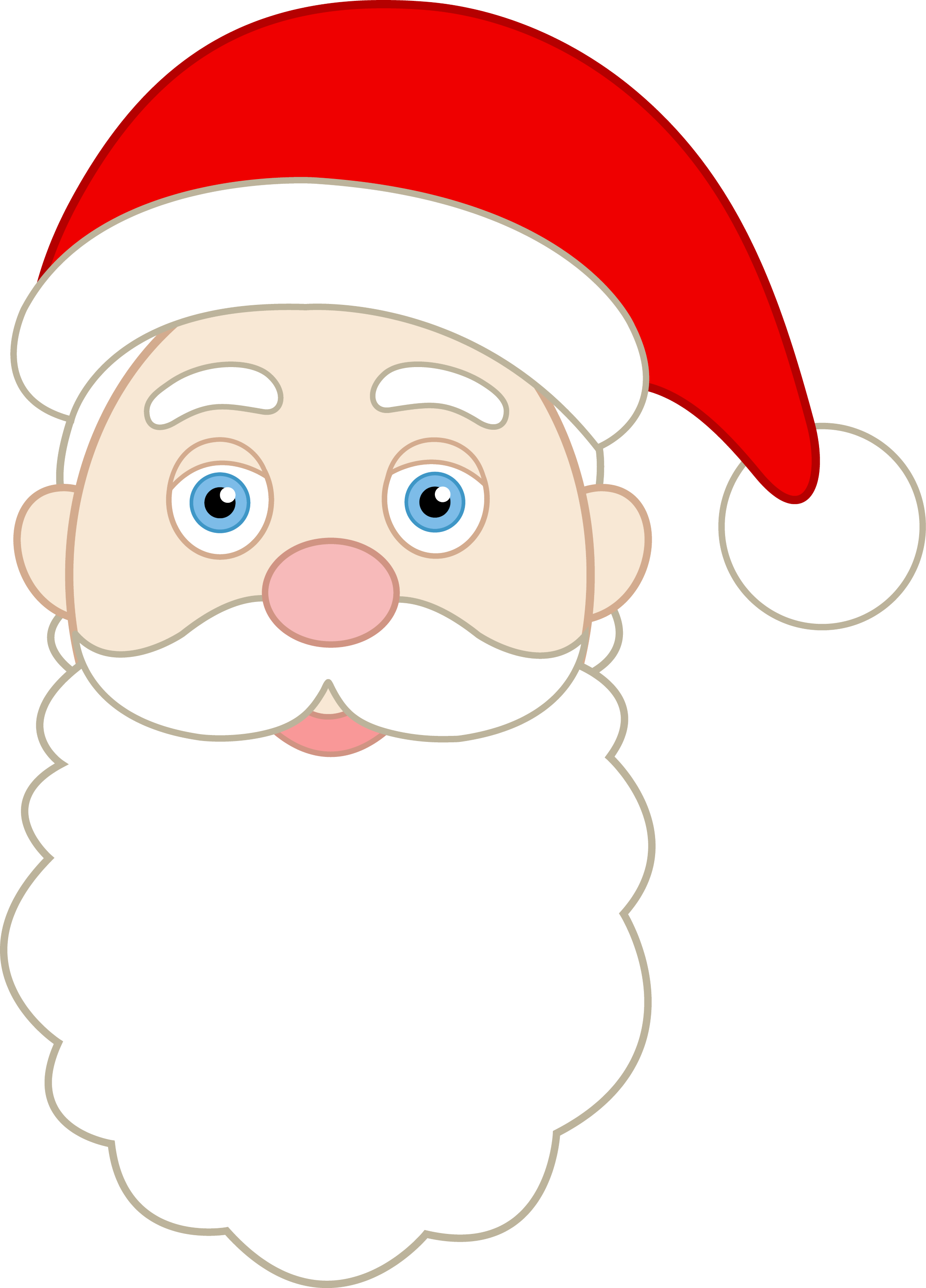 Santa Claus Face Printable
