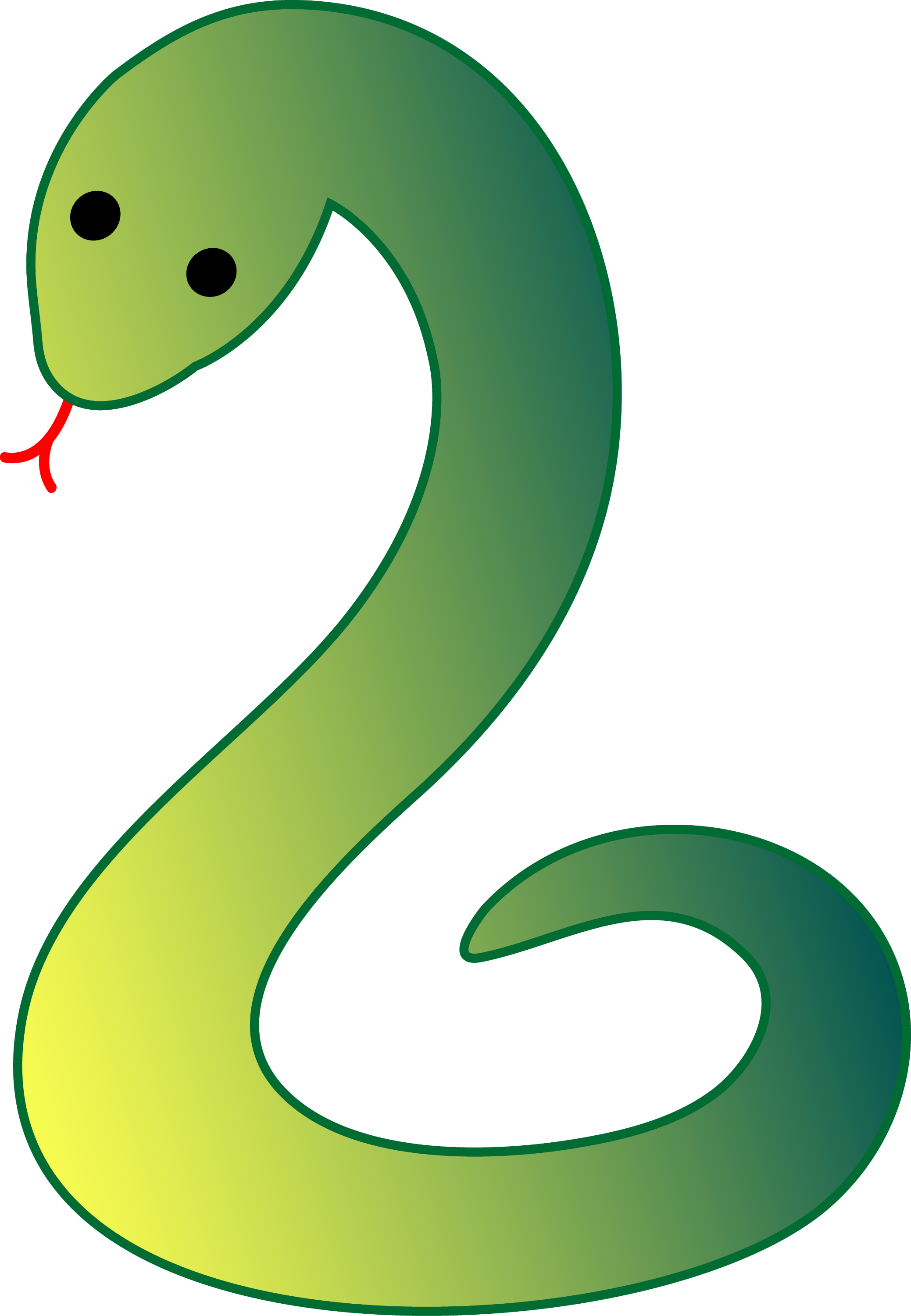 Simple Green Snake Clip Art - Free Clip Art