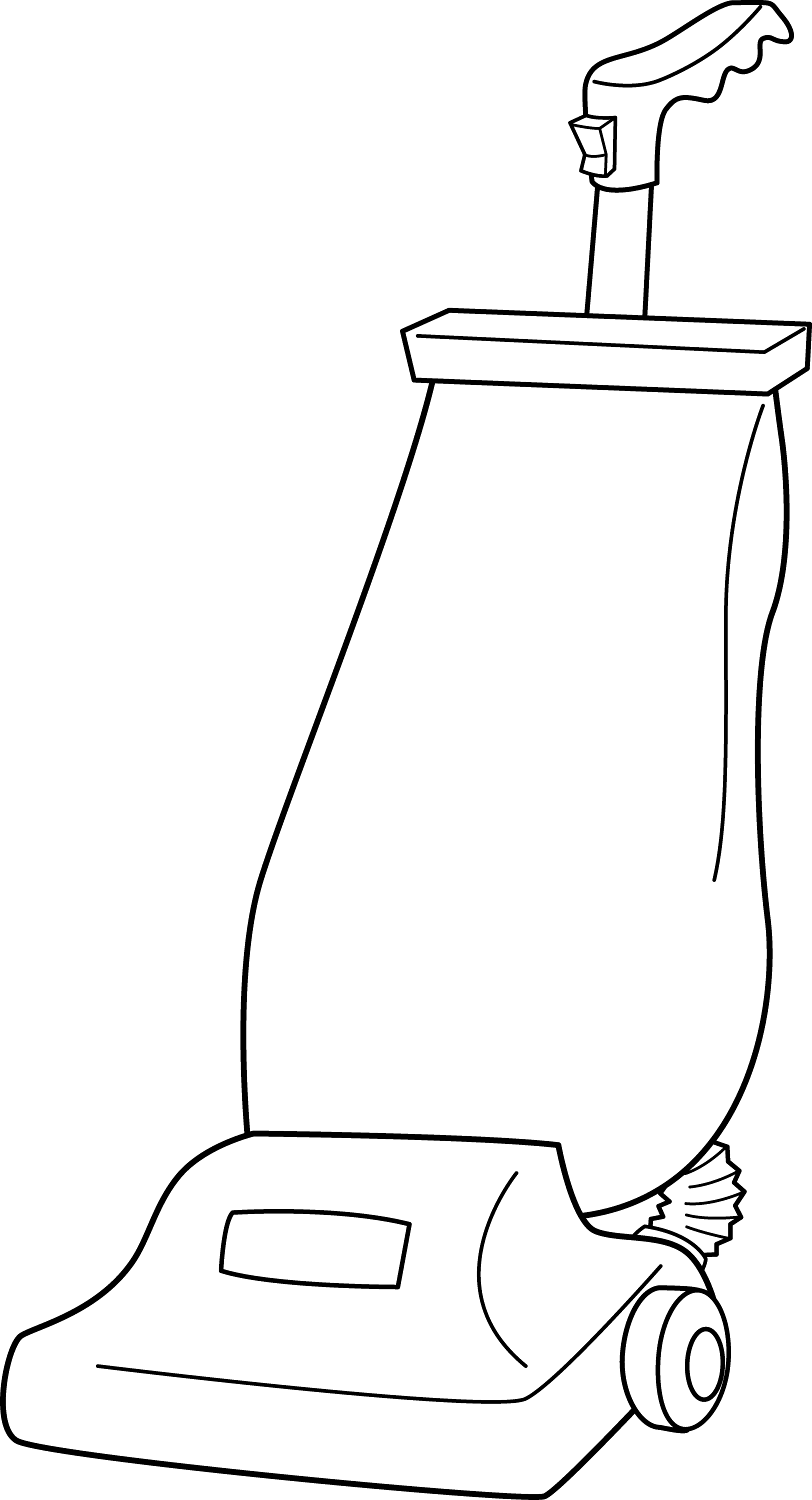 Vacuum Cleaner Line Art - Free Clip Art