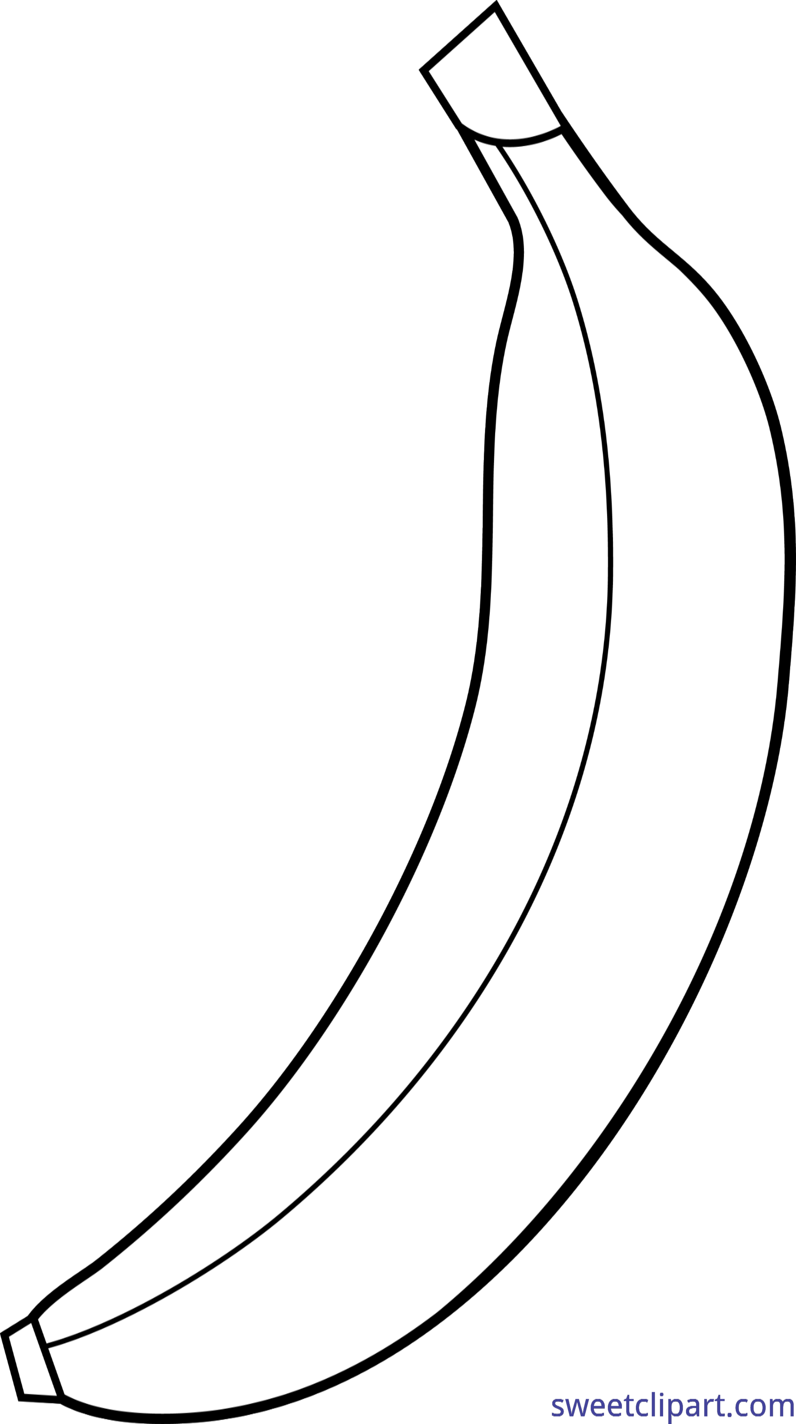 banana outline clip art