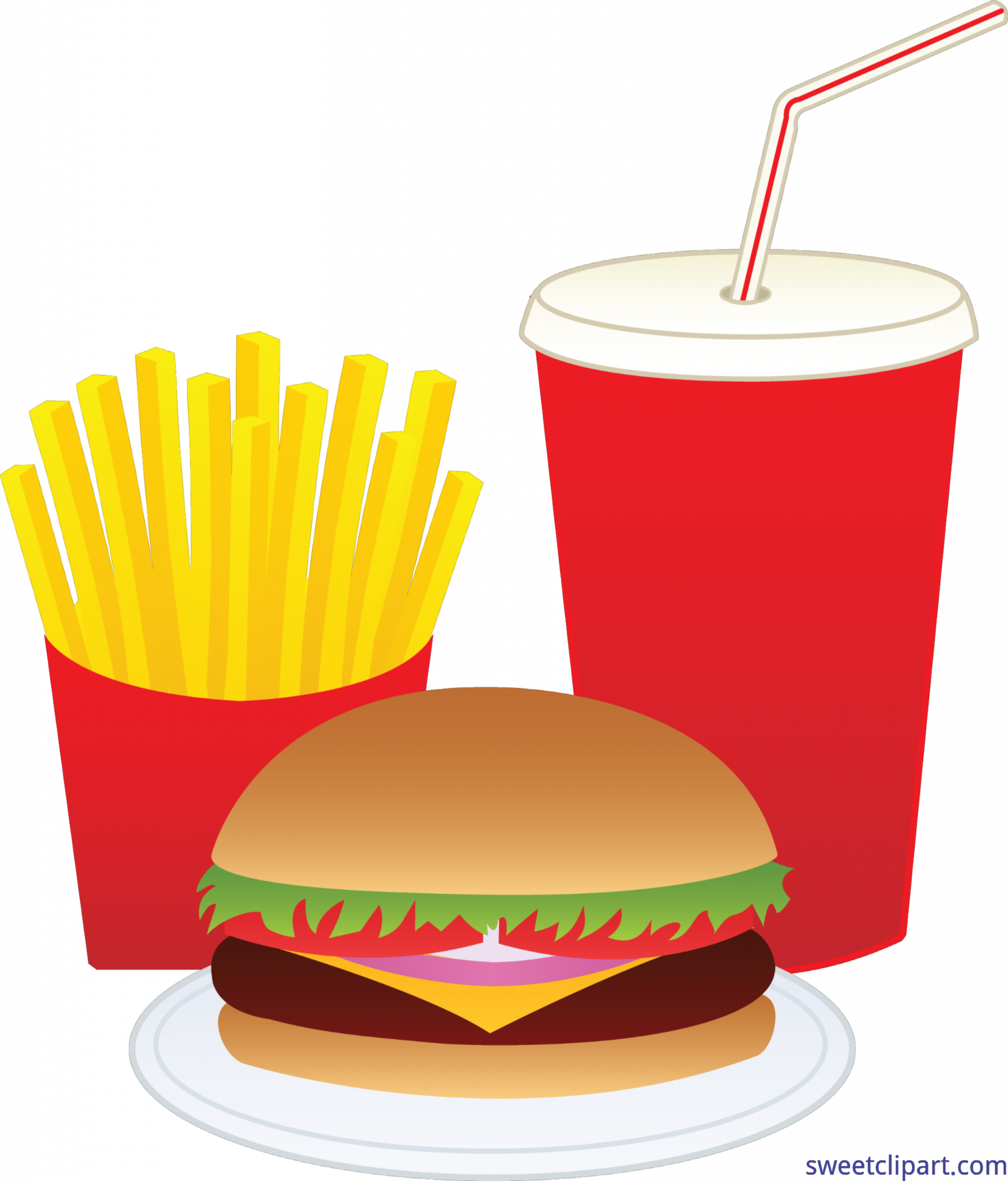 Fast Food Meal Clip Art.