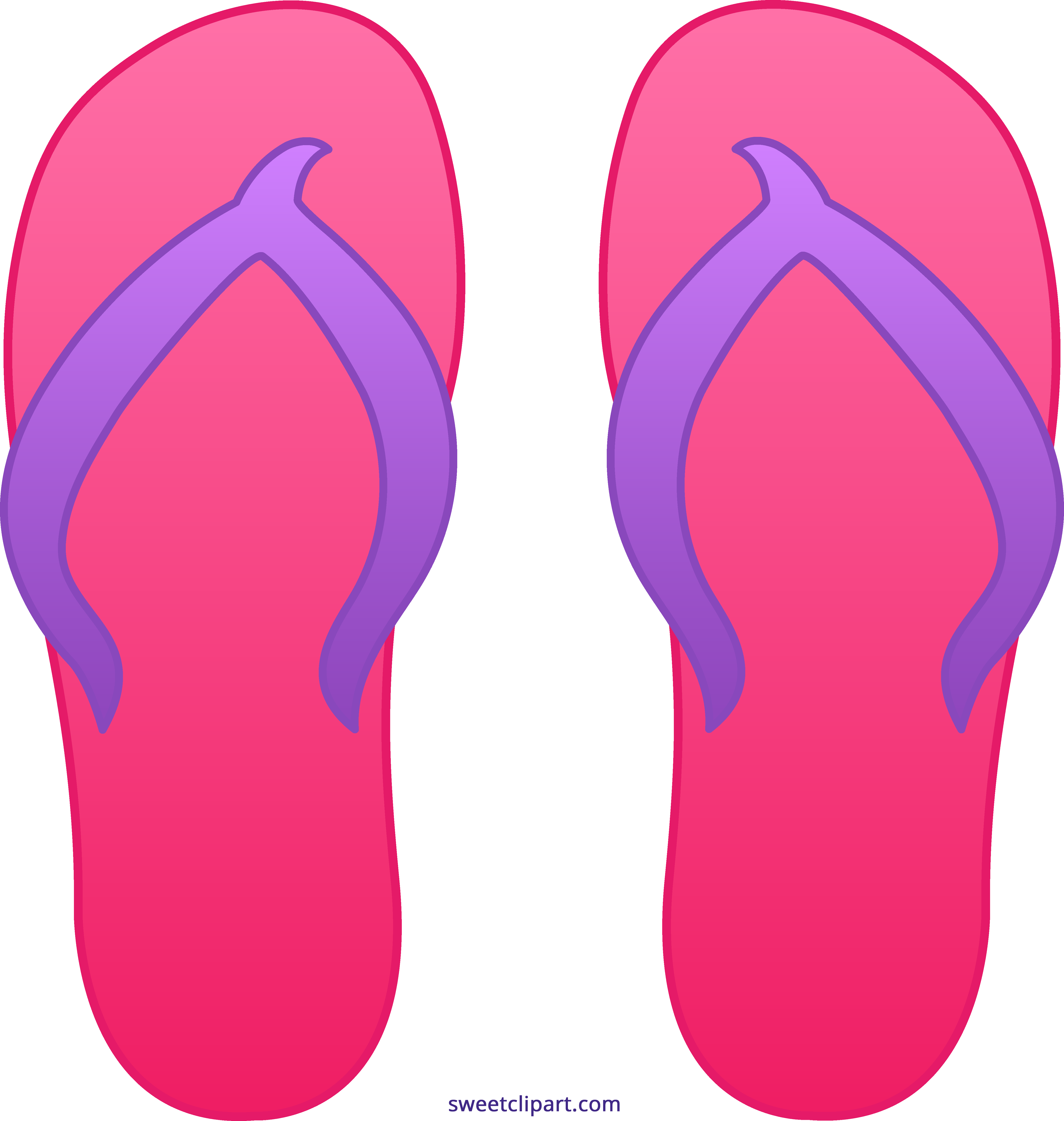pink flip flops clip art