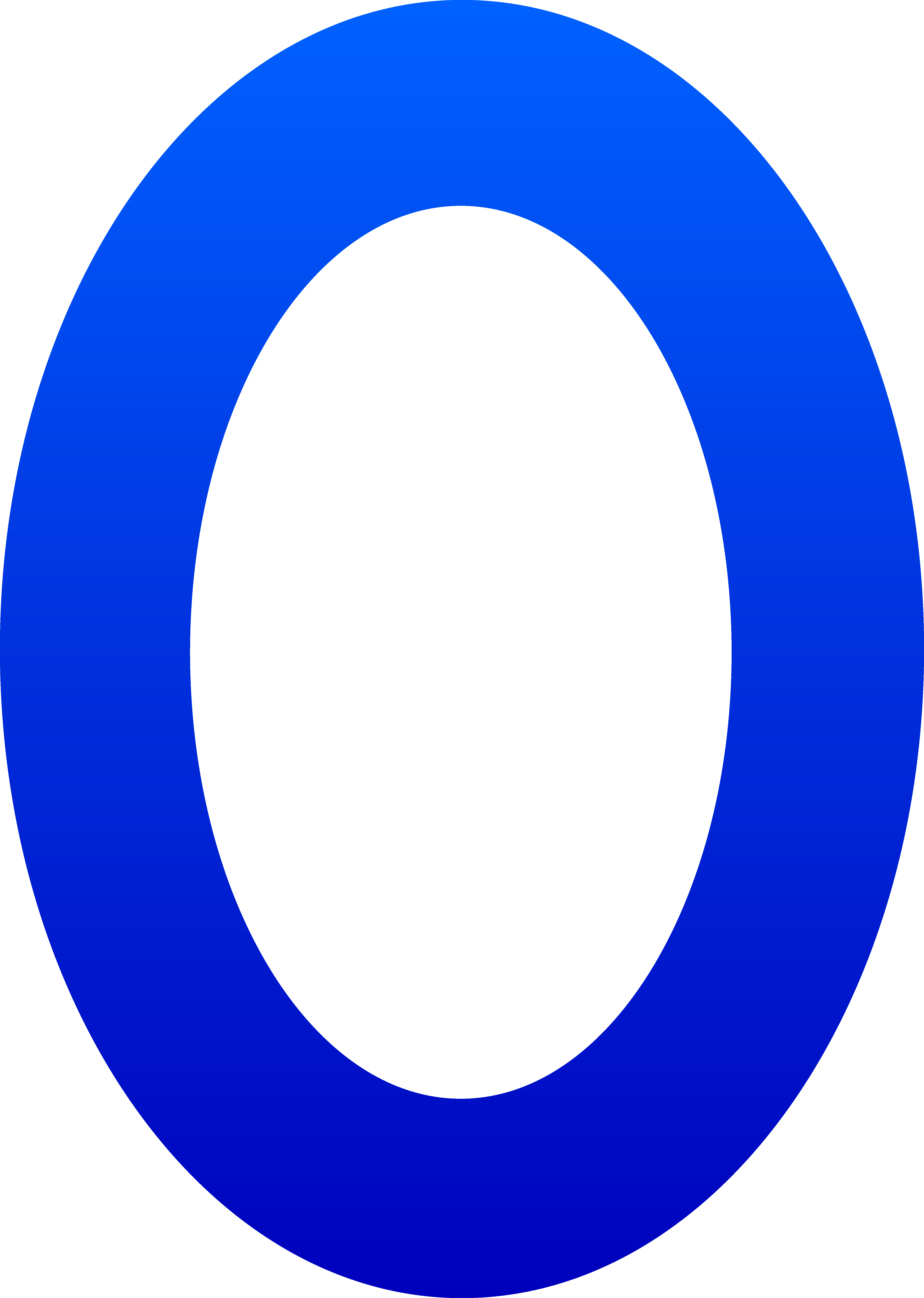 number 0 blue