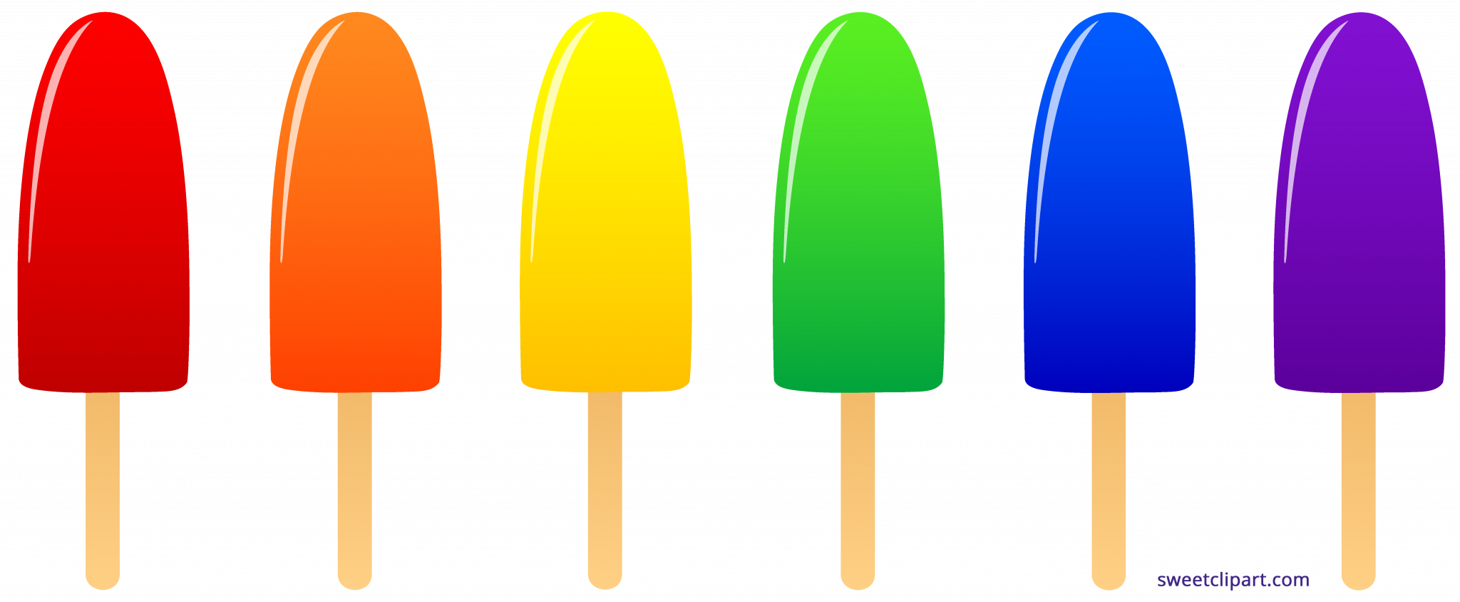 Popsicles Rainbow Clipart 