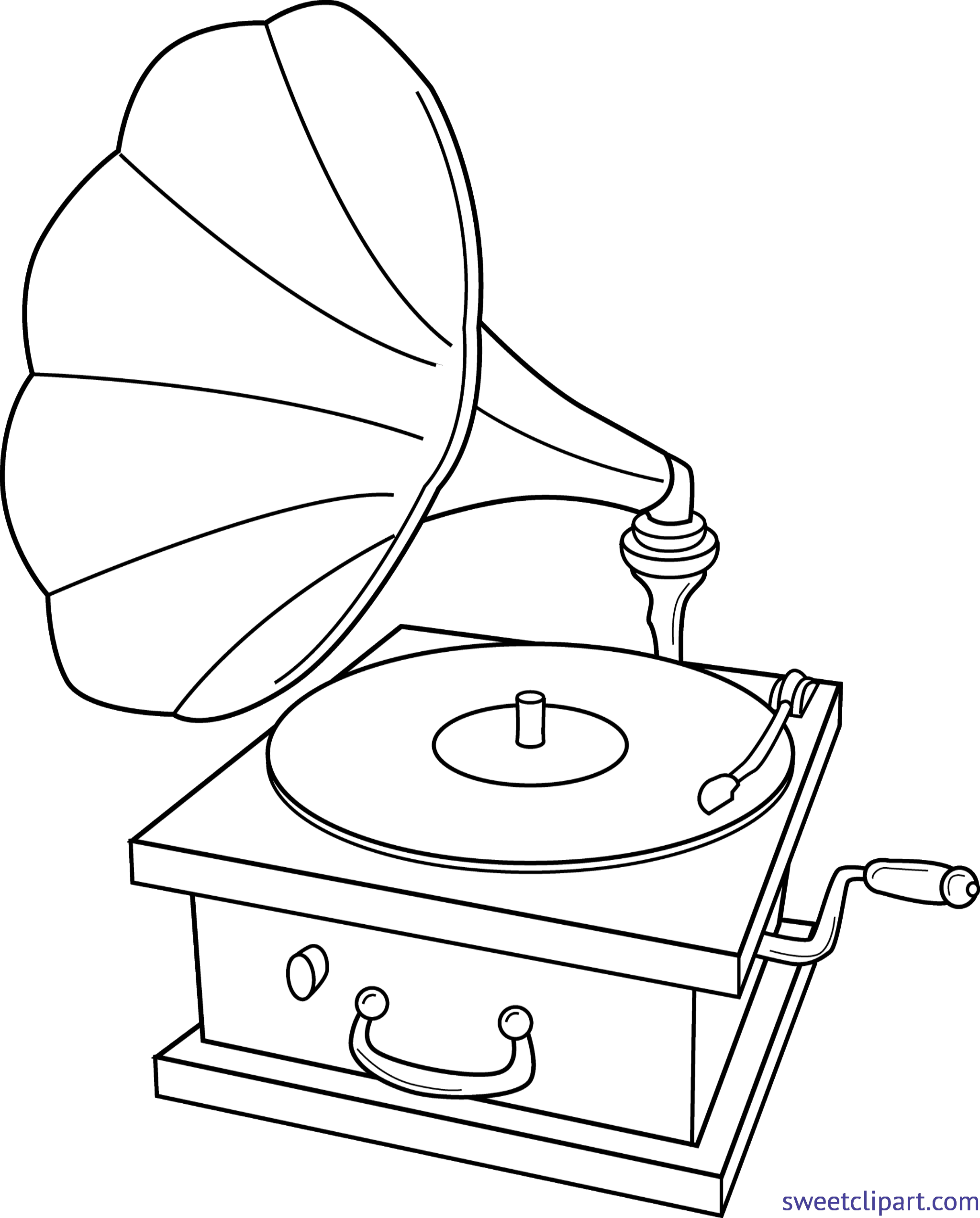 gramophone drawing png